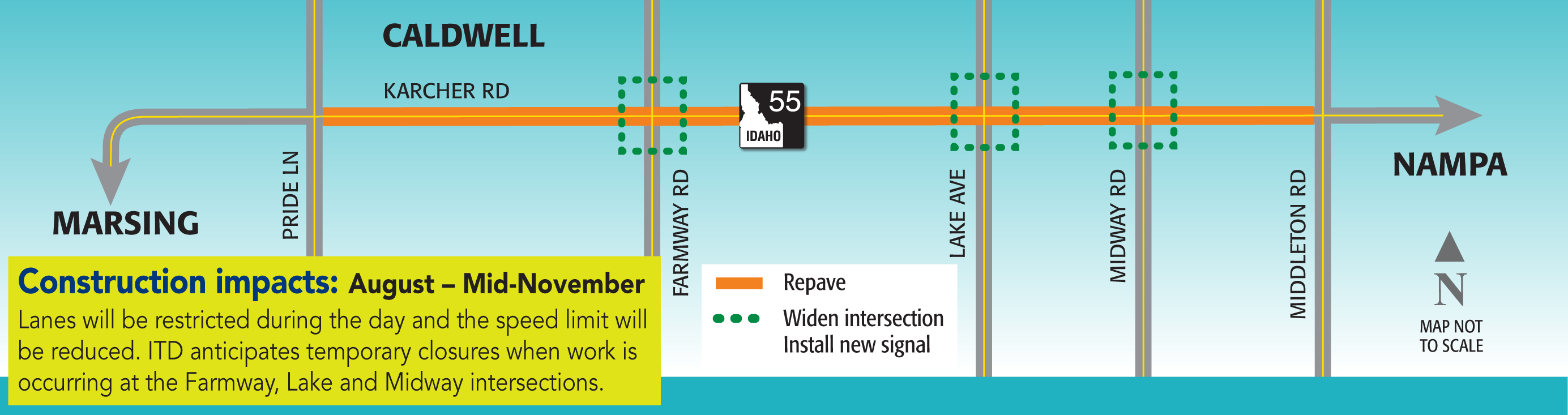 Karcher Road Construction map