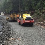 crews build temporary road