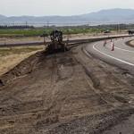 crews rebuild road ramp