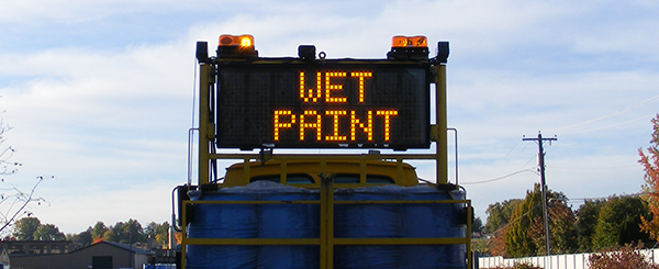 Wet Paint Sign