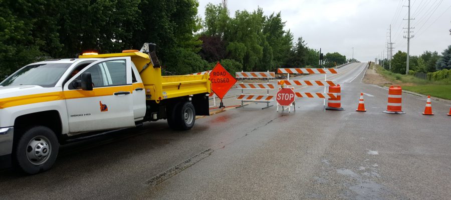 Cloverdale Rd Overpass is closed for repairs following a fiery crash