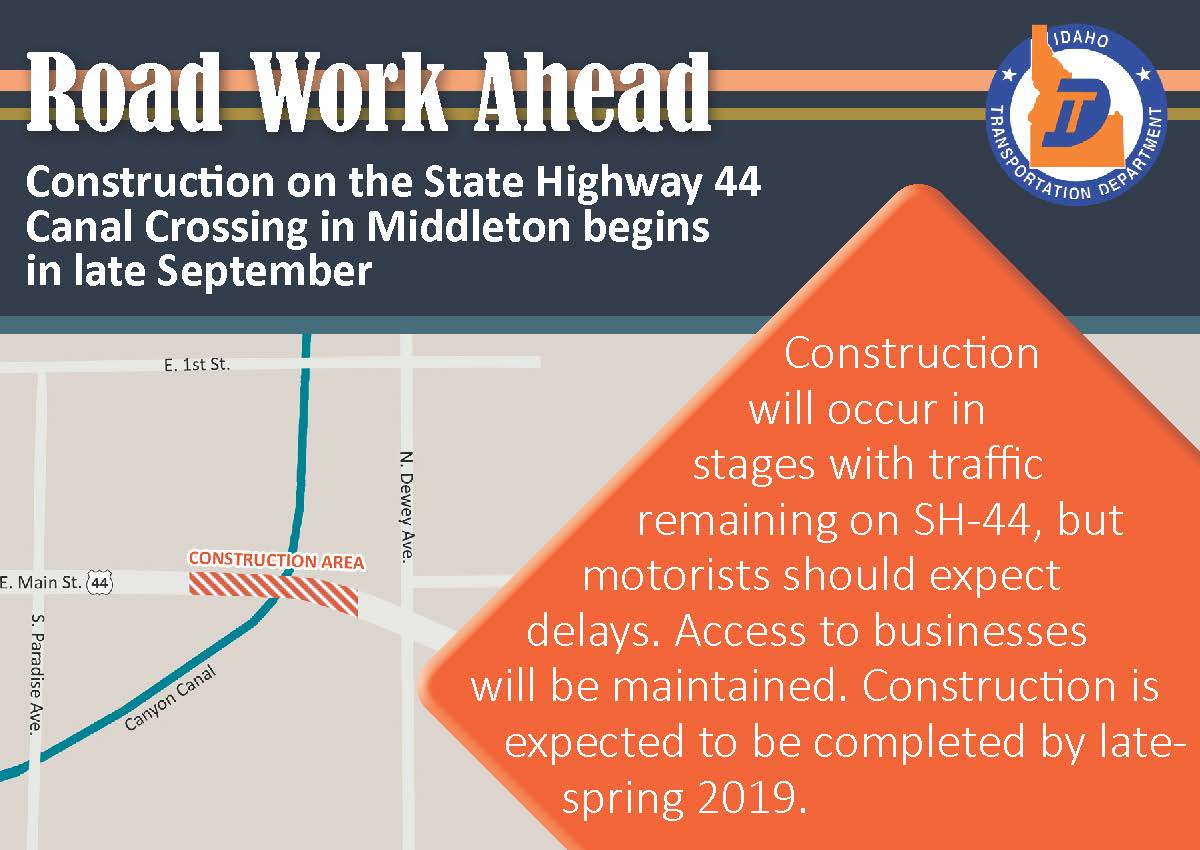 Construction on State Highway 44 Canal Crossing in Middleton Begins in