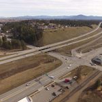 Aerial view of the current I-90/ID-41 interchange.