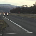 Traffic approaches on U.S. 12/95 near the Clearwater River Casino and Lodge in Lewiston.