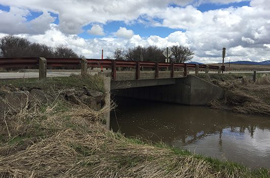 Bridge over Little Hangman Creek on ID-60 is one of seven structures being replaced from 2019 to 2021.