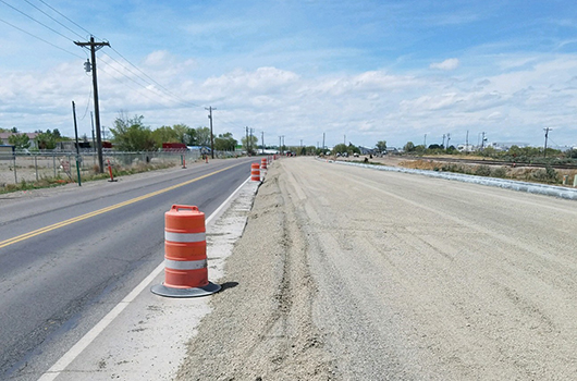 Image of highway construction on US-30 in Burley.