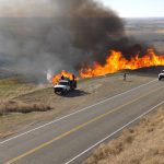BLM crews conduct a prescribed burn along ID-51