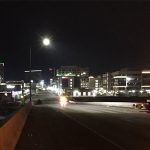 LED Street light on a highway