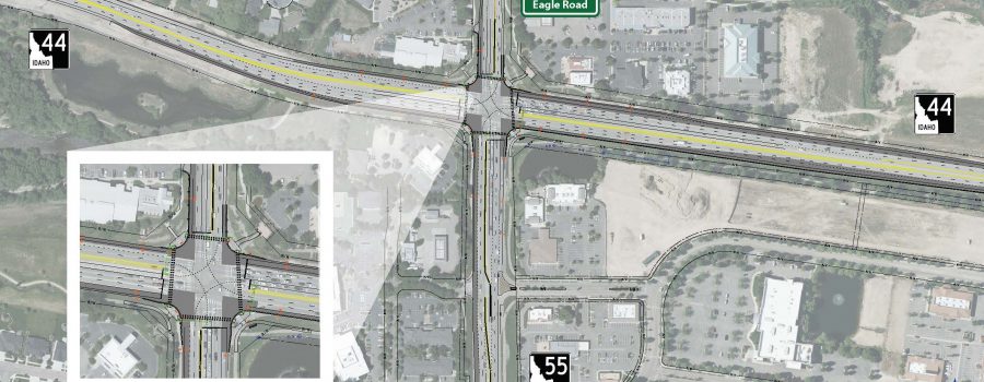 conventional intersection design for eagle road and idaho highway 44