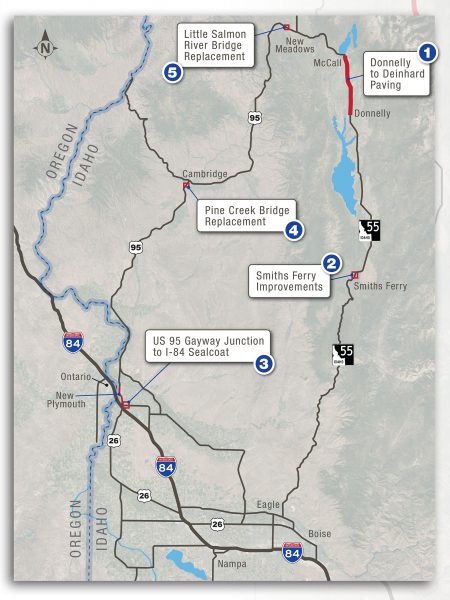 Summer 2021 construction map