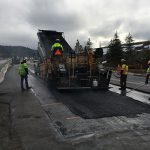 Crews put down temporary pavement