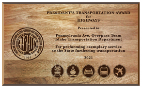 2021 AASHTO Presidents Award for Highways