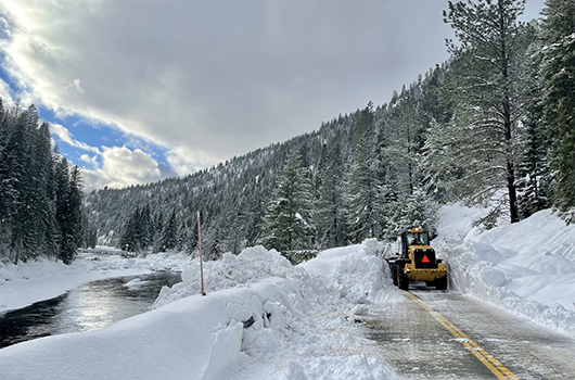 US-12 now open after crews cleared an avalanche and downed trees