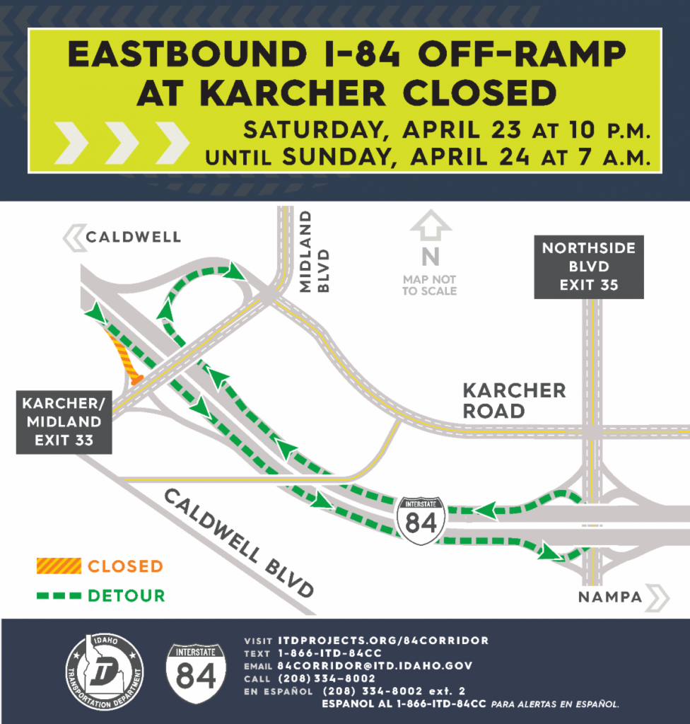 Plan ahead for I84 traffic changes and ramp closures April 2225