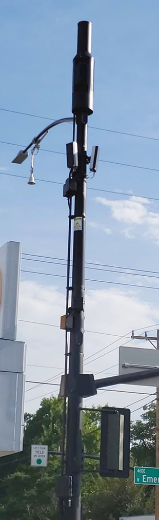 Wireless service pole
