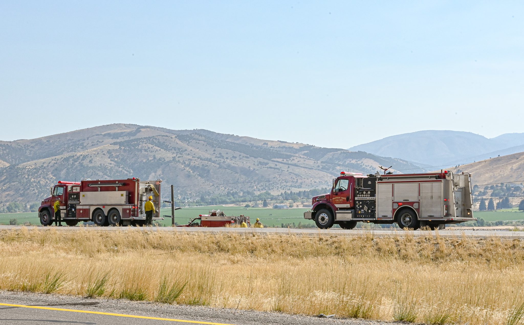 Fires burning along I15 at Pocatello and at Malad Summit Idaho Transportation Department