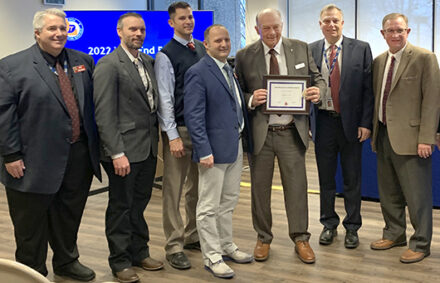 Dwight Horsch receiving an from the Idaho Transportation Department
