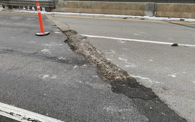 I-15 road surface breakup