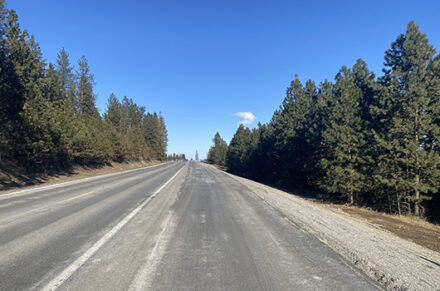 Temporary pavement on SH-53