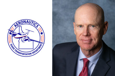 The ITD Aeronautics Logo and administrator Tom Mahoney.