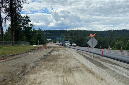 Cones up in a work zone
