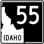 Graphic representation of a State Highway 55 sign.