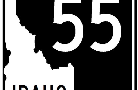 Graphic representation of a State Highway 55 sign.
