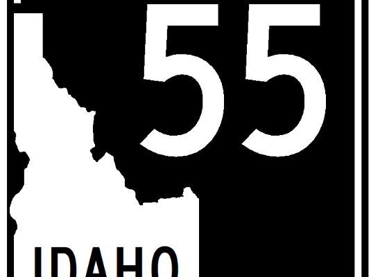 Graphic representation of a State Highway 55 sign.