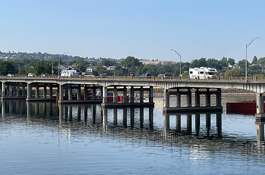 Lane closures on the US-12 Clearwater Memorial Bridge