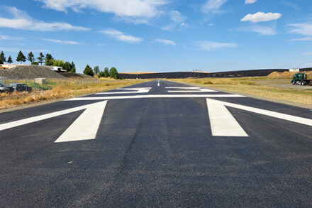A rural airport runway.