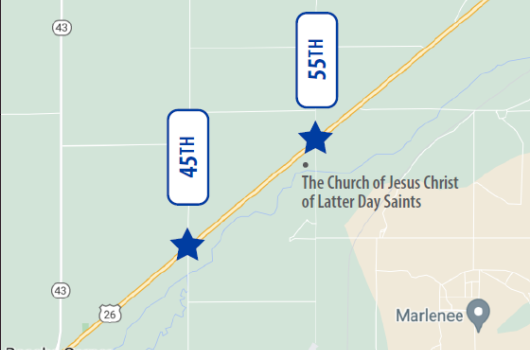 Map for Public Meeting Intersection Improvements