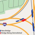 Map showing new bridge locations.