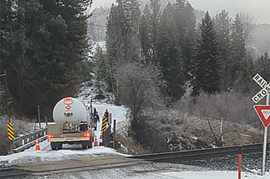 ITD helps get life-sustaining heating fuel across restricted bridge