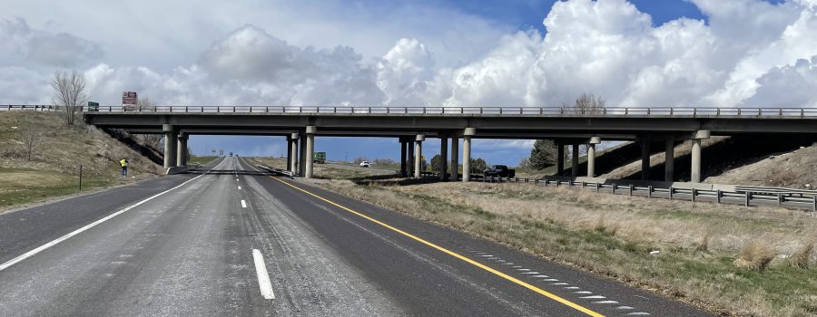 View of the Burley Interchange from the freeway