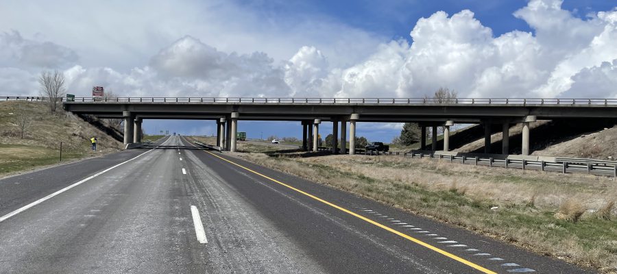 View of the Burley Interchange from the freeway