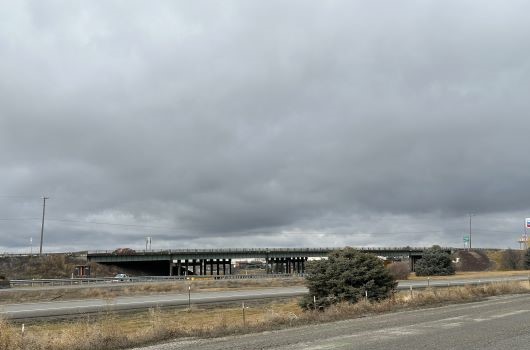 Stormy day over the South Jerome Interchange on I-84