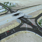 Rendering of the diverging diamond interchange planned for US-20 and SH-33 in Rexburg