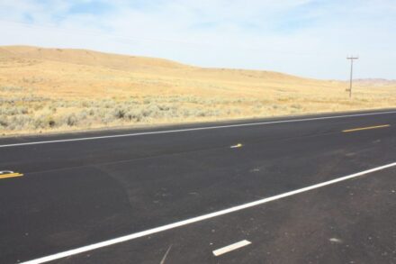 A freshly paved road