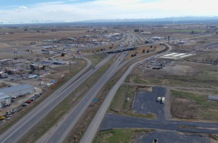 I 84 South Jerome Interchange viewed from the air