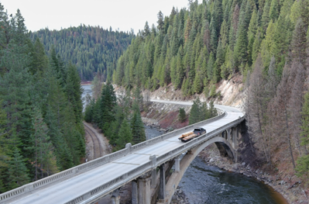 The Rainbow Bridge on SH-55 north of Smiths Ferry.