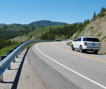 US-31 Photo of cars traveling along this route as a detour while Wyoming Highway 22 over Teton Pass is closed.