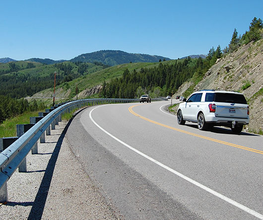 US-31 Photo of cars traveling along this route as a detour while Wyoming Highway 22 over Teton Pass is closed.