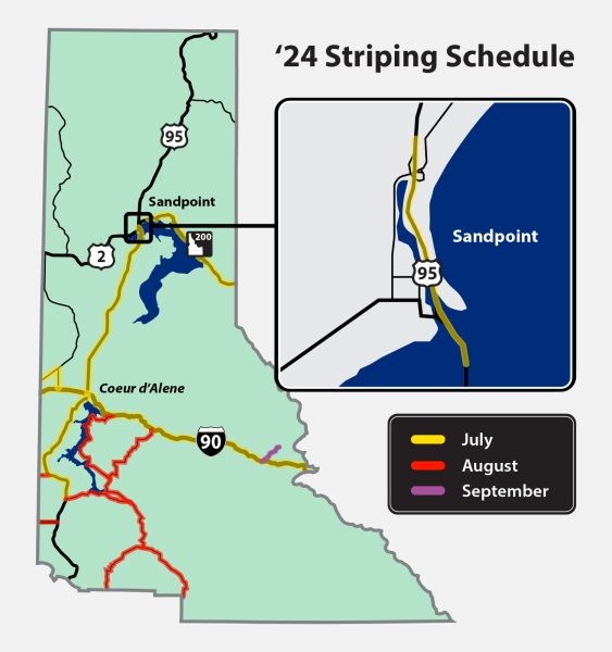 North Idaho highways to receive a fresh coat of paint through summer