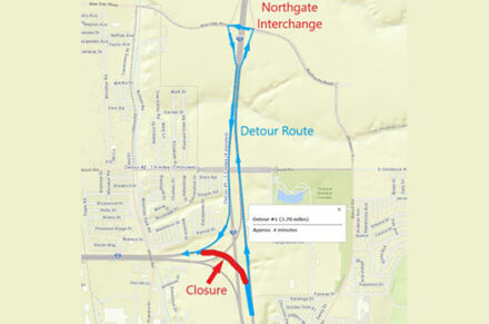 A detour map