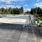 A view of the new bridge surface on US-95 near McArthur Lake