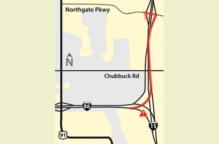 Map showing System Interchange detour through Northgate