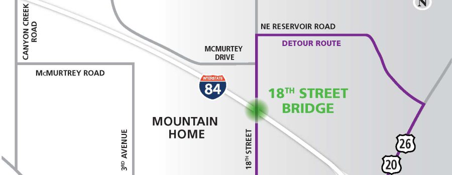 ITD will begin performing maintenance work on the 18th Street Bridge over I-84 on Aug. 27