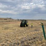 The ITD Mountain Home maintenance crew is actively mowing the I-84 shoulders, median, and gores along I-84 from Mountain Home to Boise.