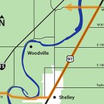 Map showing I-15 detour on US-91 for Woodville construction