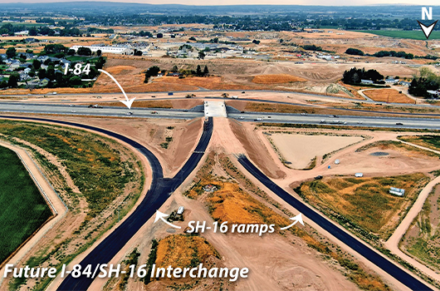 A diagram of the SH-16 closure.